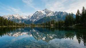 Snowy Mountains Reflection