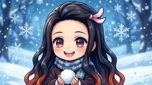 Snowy Nezuko Chibi