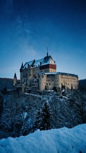 Snowy Night at Vianden