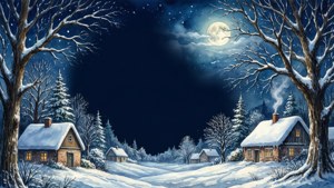 Snowy Night Border