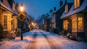 Snowy Night Village