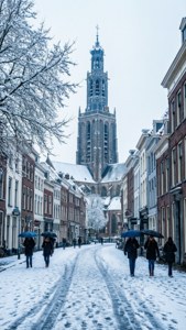 Snowy Nijmegen Streets