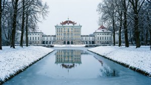 Snowy Nymphenburg Palace