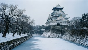 Snowy Osaka Castle