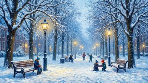 Snowy Park Bliss