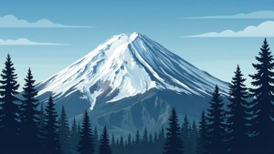 Snowy Peak Vector