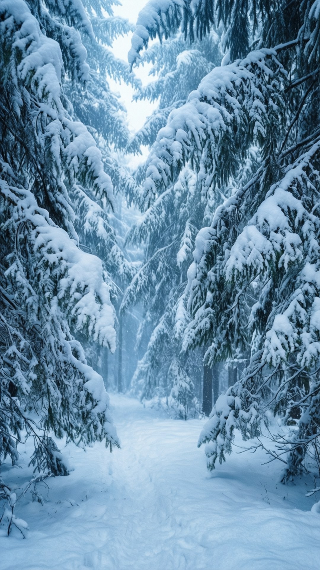 Snowy Pine Forest by Wallpapers.art Studio