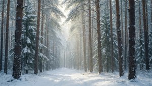 Snowy Pine Serenity