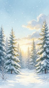 Snowy Pine Serenity