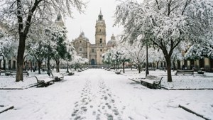 Snowy Plaza Serenity