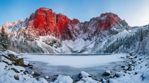 Snowy Red Mountain