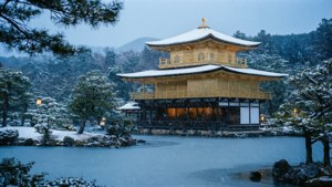 Snowy Serenity at the Pavilion