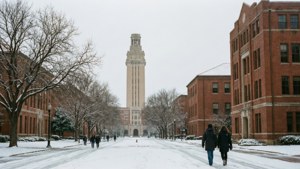 Snowy Silence on Campus