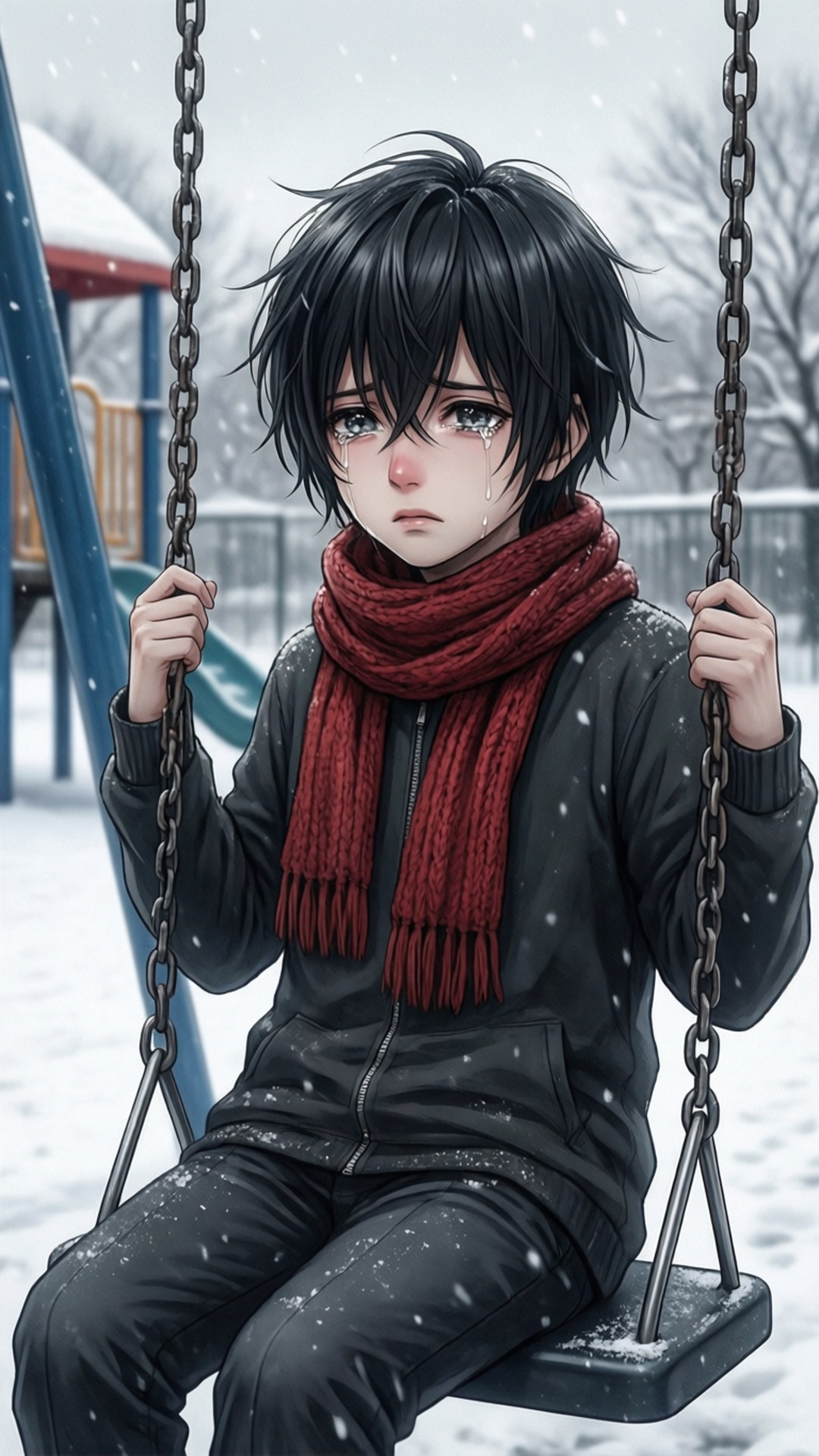 Snowy Swing by Wallpapers.art Studio