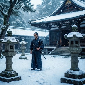 Snowy Temple Solitude