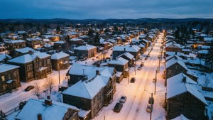 Snowy Town from Above