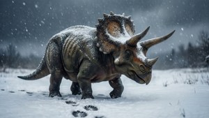 Snowy Triceratops