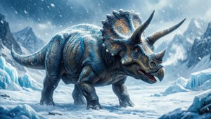 Snowy Triceratops