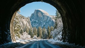 Snowy Tunnel View