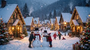Snowy Village Christmas