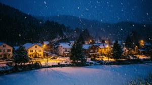Snowy Village Night