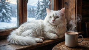 Snowy Window Siesta