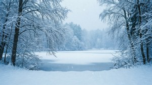 Snowy Winter Lake