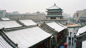 Snowy Xi'an Bell Tower