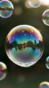 Soap Bubbles Float