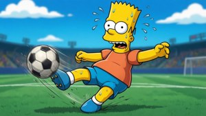 Soccer Bart Simpson