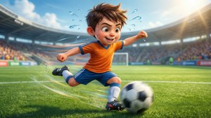 Soccer Boy Kick