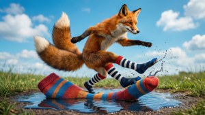 Sock Jump Puddle Leap