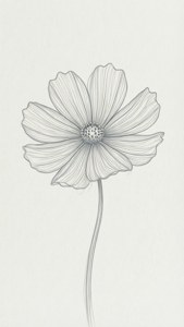 Soft Gray Flower