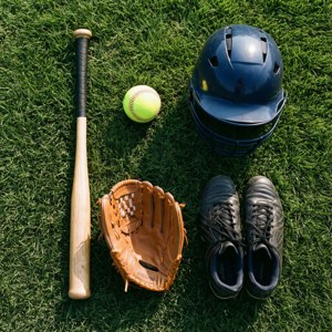 Softball Gear Flat Lay