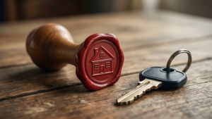 Sold Stamp with Key