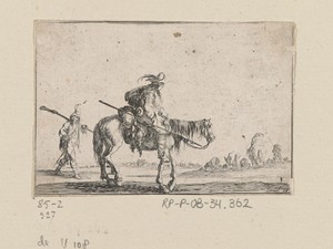 Soldaat te paard en te voet