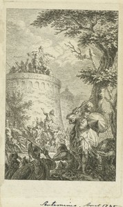 Soldaten bij een stadsmuur