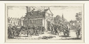 Soldaten plunderen een klooster