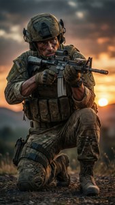 Soldier at Sunset