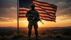 Soldier at Sunset