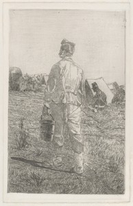 Soldier with a Pail, Seen from Behind (Soldato di spalle con secchio)