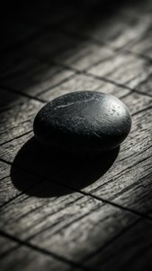 Solitary Black Stone