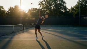 Solitary Serve at Dawn