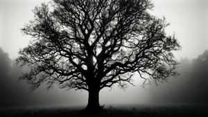 Solitary Tree in Mist