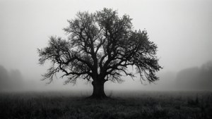 Solitary Tree in Mist
