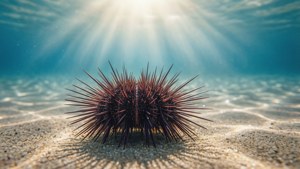 Solitary Urchin at Sea