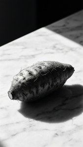 Solitary Yam in Monochrome