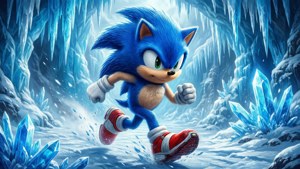 Sonic in Ice Cavern