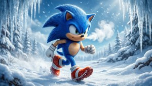 Sonic in Snow Level