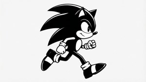 Sonic Side Silhouette